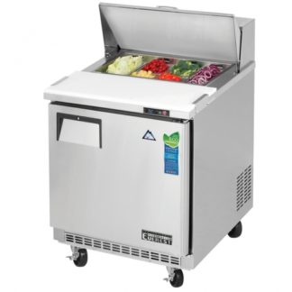 Everest Refrigeration EPBNR1 27-3/4" Single Door Back Mount Sandwich Prep Table - 8 Cu. Ft.