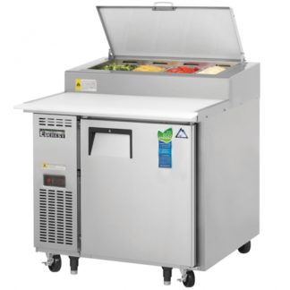 Everest Refrigeration EPPR1 35-5/8" One Section Side Mount Pizza Prep Table - 9 Cu. Ft.