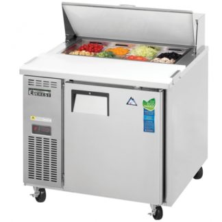 Everest Refrigeration EPR1 35-5/8" One Section Side Mount Sandwich Prep Table - 9 Cu. Ft.