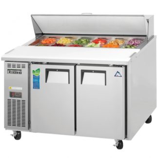 Everest Refrigeration EPR2 47-1/2" Two Section Side Mount Sandwich Prep Table - 13 Cu. Ft.