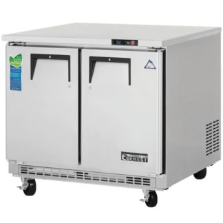Everest Refrigeration ETBSR2 35-5/8" Two Section Back Mount Undercounter Refrigerator - 10 Cu. Ft.