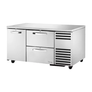 True TUC-60-32D-2-HC~SPEC3 60" W Undercounter Refrigerator w/ (2) Sections, (1) Door & (2) Drawers, 115v