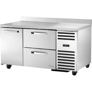 True TWT-60-32D-2-HC~SPEC3 60" Worktop Refrigerator w/ (2) Sections, (1) Door & (2) Drawers, 115v