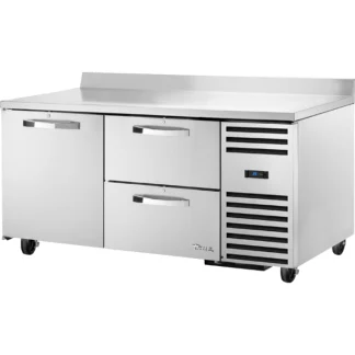 True TWT-67D-2-HC~SPEC3 67" Worktop Refrigerator w/ (2) Sections, (1) Door & (2) Drawers, 115v