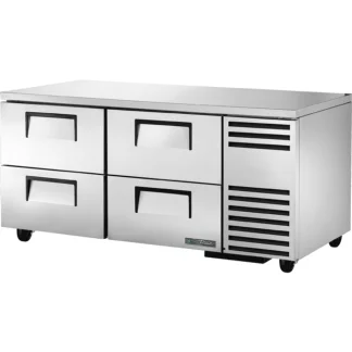 True TUC-67D-4-HC 67" W Undercounter Refrigerator w/ (2) Sections & (4) Drawers, 115v