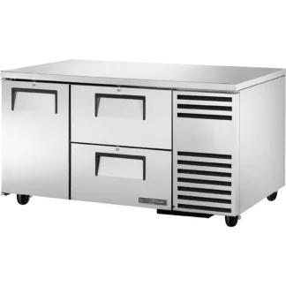 True TUC-60-32D-2-HC 60" W Undercounter Refrigerator w/ (2) Sections, (2) Drawers & (1) Door, 115v