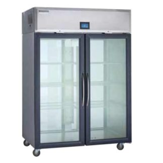Delfield GARPT2P-G 55 2/9" Two Section Pass Thru Refrigerator, (2) Left/Right Hinge Glass Doors, 115v