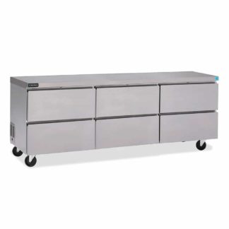 Delfield GUR72P-D 72" Worktop Refrigerator w/ (3) Sections & (6) Drawers, 115v