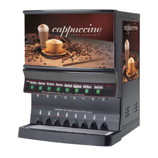Grindmaster GB8MP-10-LD-U 8 Flavor Cappuccino Machine w/ (1) 10 lb & (7) 5 lb Hoppers, 120v
