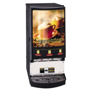Grindmaster PIC3 3 Flavor Hot Chocolate/Cappuccino Machine w/ (3) 5 lb Hoppers, 120v