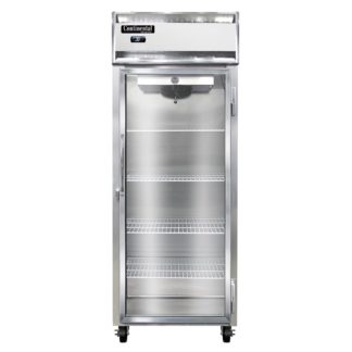 Continental 1RENGD 28 1/2" One Section Reach In Refrigerator, (1) Right Hinge Glass Door, 115v