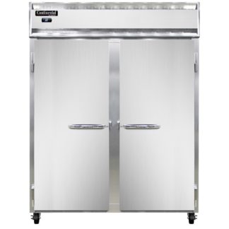 Continental 2REN 57" Two Section Reach In Refrigerator, (2) Left/Right Hinge Solid Doors, 115v
