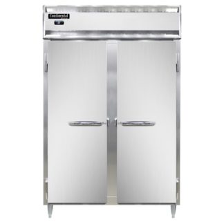 Continental D2RN 52" Two Section Reach In Refrigerator, (2) Left/Right Hinge Solid Doors, 115v