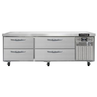Continental D72GN 72" Chef Base w/ (4) Drawers - 115v
