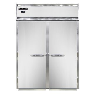 Continental DL2FI-SS 68" Two Section Roll In Freezer, (2) Solid Doors, 115v/208 230v/1ph