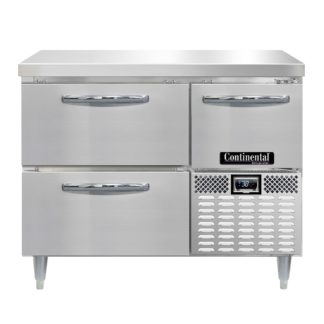 Continental DRA43NSS-F 43" Poultry & Fish File Worktop Refrigerator w/ (2) Drawers & (1) Door, 115v
