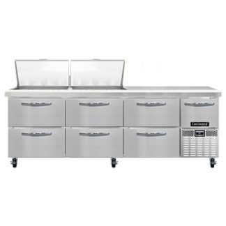 Continental RA93N24M-D 93" Pizza Prep Table w/ Refrigerated Base, 115v