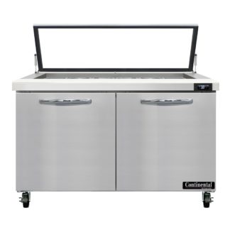 Continental SW48N18M-HGL 48" Sandwich/Salad Prep Table w/ Refrigerated Base, 115v