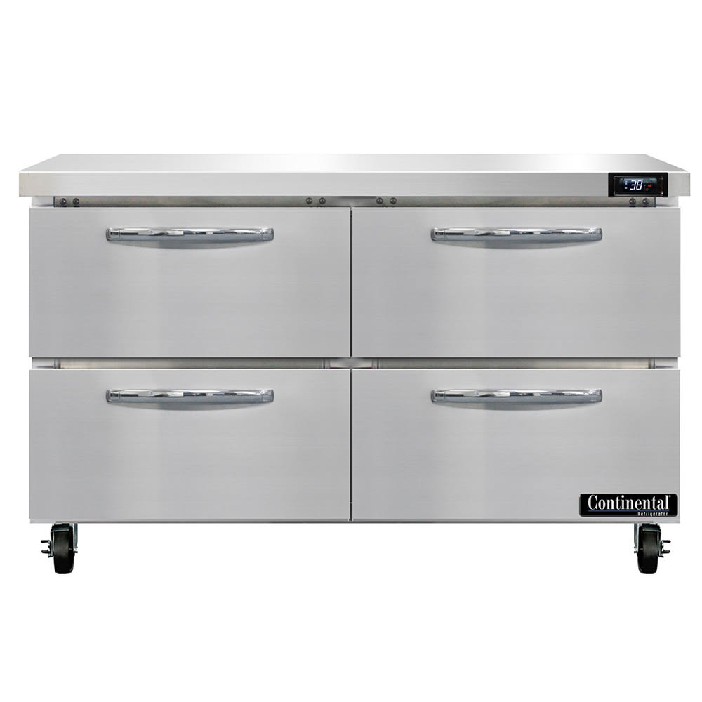 Continental SW48N-D 48" Worktop Refrigerator w/ (2) Sections, 115v