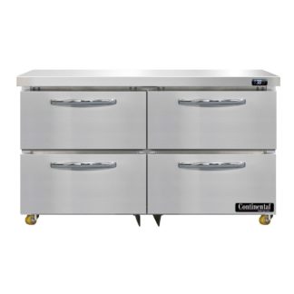Continental SW48N-U-D 48" W Undercounter Refrigerator w/ (2) Sections & (4) Drawers, 115v