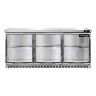 Continental SW72NGD-FB 72" Worktop Refrigerator w/ (3) Sections, 115v