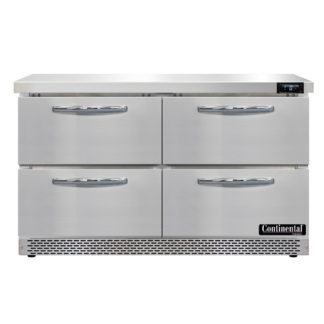 Continental SWF48N-FB-D 48" W Work Top Freezer w/ (2) Sections & (4) Drawers, 115v