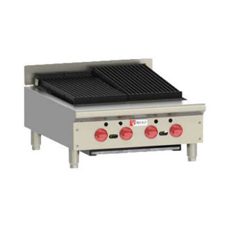 Wolf ACB25 25 1/8" Gas Charbroiler w/ (4) Burners & Cast Iron Grates - Manual