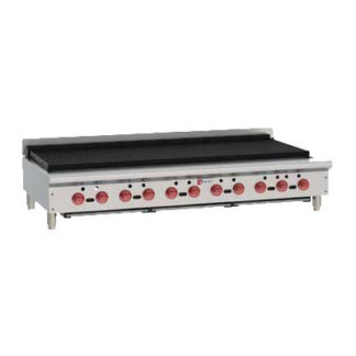 Wolf ACB60 62 1/8" Gas Charbroiler w/ (11) Burners & Cast Iron Grates - Manual