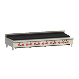 Wolf ACB72 72 1/8" Gas Charbroiler w/ (13) Burners & Cast Iron Grates - Manual
