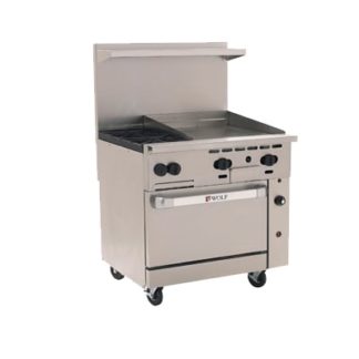 Wolf C36S-2B24G 36" 2 Burner Gas Range w/ Griddle & Standard Oven