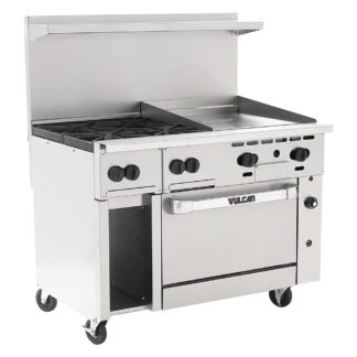 Wolf C48S-4B24G 48" 4 Burner Gas Range w/ Griddle & Standard Oven