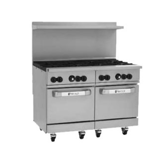 Wolf C48SS-8B 48" 8 Burner Gas Range w/ (2) Standard Ovens