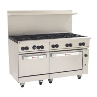 Wolf C60SC-10B 60" 10 Burner Gas Range w/ Standard & Convection Oven