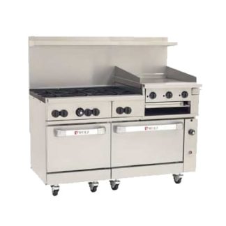 Wolf C60SC-6B24GB 60" 6 Burner Gas Range w/ Standard & Convection Oven