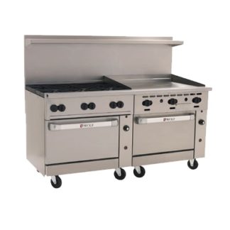 Wolf C72SS-6B36G 72" 6 Burner Gas Range w/ Griddle & (2) Standard Ovens