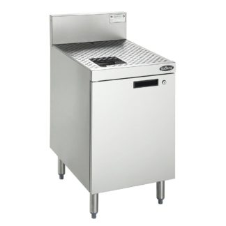 Krowne KR24-MF18 18" Glass Froster Drainboard Cabinet - 6 1/2" Backsplash, Stainless Steel