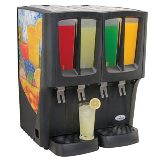 Crathco C-4D-16 Refrigerated Drink Dispenser w/ (4) 2 2/5 gal Bowls, Pre Mix, 120v