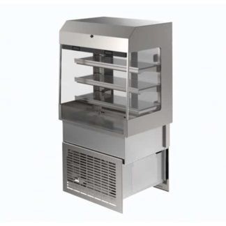 Delfield ASM-36P 36 1/4" Full Service Drop In Refrigerated Display Case w/ Straight Glass - (4) Levels, 115v