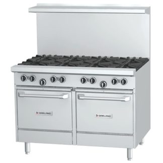 Garland G48-6G12LL 48" 6 Burner Gas Range w/ Griddle & (2) Space Saver Oven