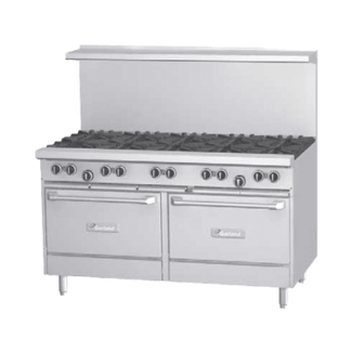 Garland G60-6G24RS 60" 6 Burner Gas Range w/ Griddle & Standard Ovens & Storage Base