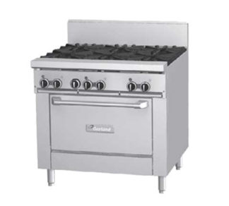 Garland GFE36-6R 36" 6 Burner Gas Range w/ Standard Oven