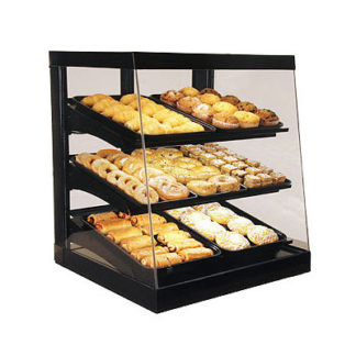 Structural Concepts CGS3830 38" Countertop Non-Refrigerated Display Case w/ Rear Swinging Doors - Black, 110-120v
