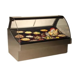 Structural Concepts GLDS5R 62 7/8" Full Service Deli Case w/ Curved Glass - (2) Levels, 120v