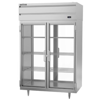Beverage Air PRD2HC-1BG 52" Two Section Pass Thru Refrigerator, (4) Left/Right Hinge Glass Doors, 115v