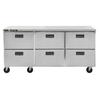 Centerline by Traulsen CLUC-72R-DW 72" W Undercounter Refrigerator w/ (3) Sections & (6) Drawers, 115v