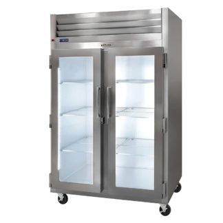 Traulsen G21010 52 1/10" Two Section Reach In Refrigerator, (2) Left/Right Hinge Glass Doors, 115v