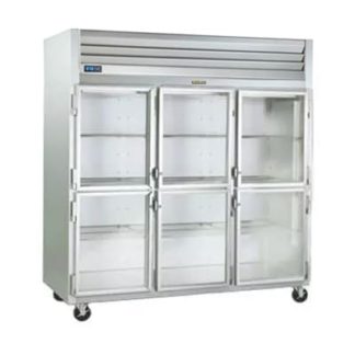 Traulsen G32000 76 3/10" Three Section Reach In Refrigerator, (6) Left/Right Hinge Glass Doors, 115v