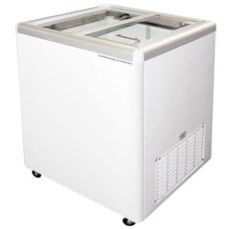 Excellence Industries EURO-8HC 33 1/4" Mobile Ice Cream Freezer w/ 6 Tub Capacity - White, 115v