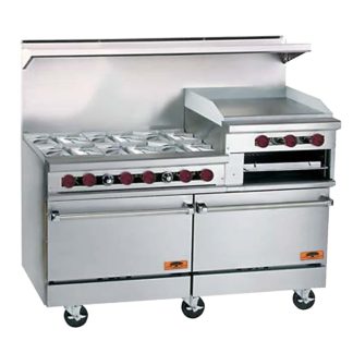 Copper Beech PCBR-60-24G Gas Range w/ Double Oven and 24" Griddle/Broiler