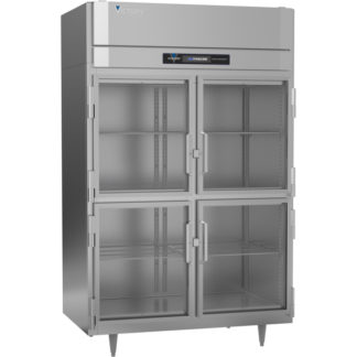Victory Refrigeration FSA-2D-S1-HG-HC 52.13'' 46.5 cu. ft. Top Mounted 2 Section Glass Half Door Reach-In Freezer